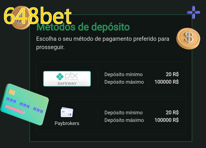 O cassino 648betbet oferece uma grande variedade de métodos de pagamento